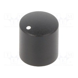 10 pcs : FC7229 - Knob, with pointer, aluminium,thermoplastic, Øshaft: 6mm, black