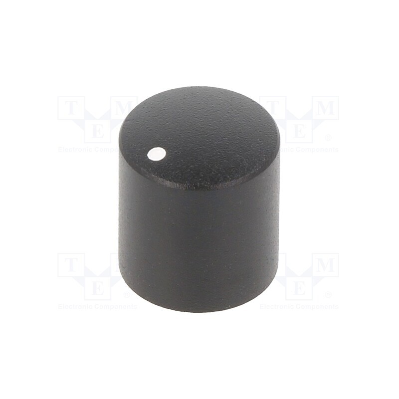 10 pcs : FC7229 - Knob, with pointer, aluminium,thermoplastic, Øshaft: 6mm, black