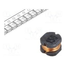 10 pcs : TCK-131 - Inductor: wire, SMD, 15uH, 235mΩ, -40÷125°C, ±20%, 4x4.5x3.2mm