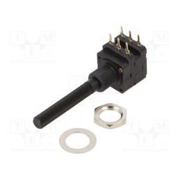 10 pcs : PC16DH10IP06201A2020TA - Potentiometer: shaft, 200Ω, 200mW, THT, 6mm, plastic, stereo, carbon