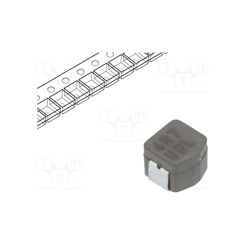 10 pcs : MPLCV0654L4R7 - Inductor: wire, SMD, 3126, 4.7uH, Ioper: 6.3A, 20mΩ, -55÷155°C, ±20%