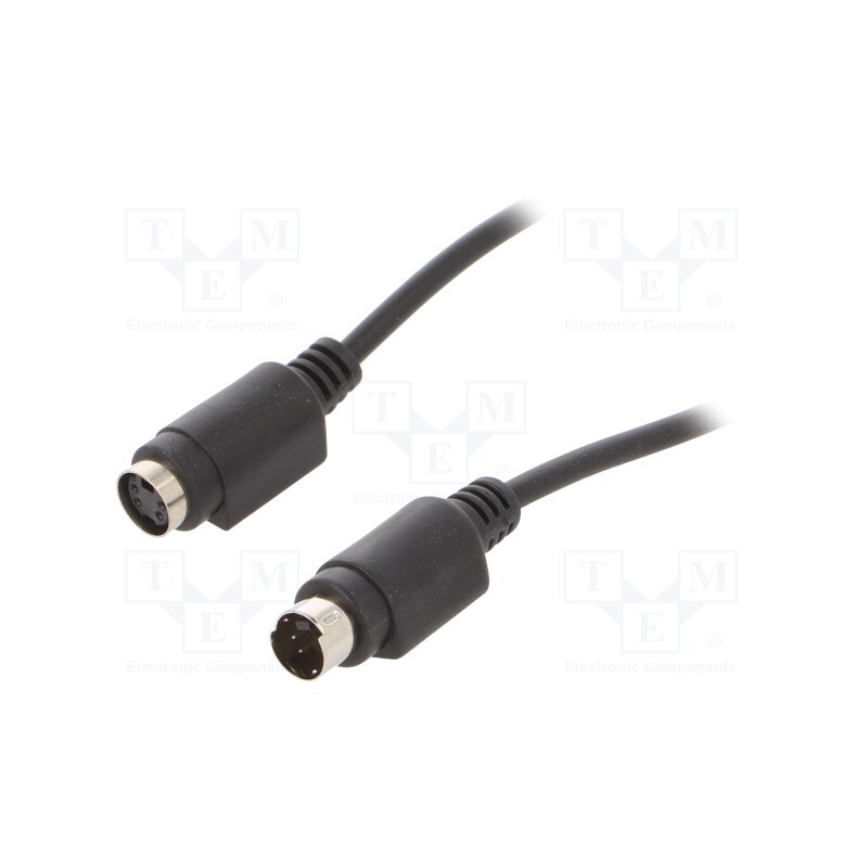10 pcs : CCV-513 - Cable, DIN mini 4pin socket,DIN mini 4pin plug, 1.8m, black