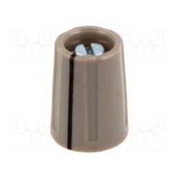 10 pcs : A2610048 - Knob, with pointer, ABS, Øshaft: 4mm, Ø10.5x14mm, grey, A2610, A4110