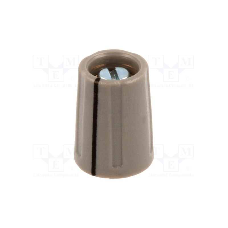 10 pcs : A2610048 - Knob, with pointer, ABS, Øshaft: 4mm, Ø10.5x14mm, grey, A2610, A4110