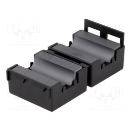 10 pcs : FLF-130B - Ferrite: two-piece, on round cable, Ø: 13mm, 105Ω, A: 32.5mm, B: 30mm