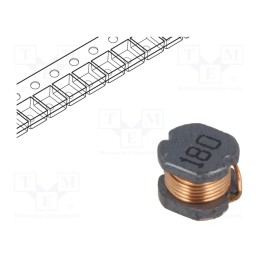 10 pcs : TCK-046 - Inductor: wire, SMD, 18uH, 150mΩ, -40÷125°C, ±20%, 5.2x5.8x5.2mm