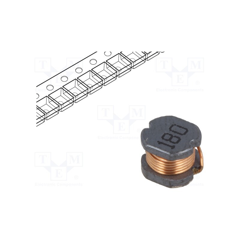 10 pcs : TCK-046 - Inductor: wire, SMD, 18uH, 150mΩ, -40÷125°C, ±20%, 5.2x5.8x5.2mm