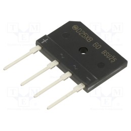 10 pcs : D25XB60-7000 - Bridge rectifier: single-phase, Urmax: 600V, If: 25A, Ifsm: 350A