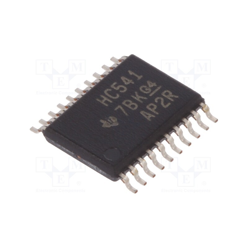 10 pcs : SN74HC541PW - IC: digital, buffer,non-inverting,line driver, Ch: 8, SMD, TSSOP20