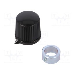 10 pcs : A1312560 - Knob, with pointer, thermoplastic, Øshaft: 6mm, Ø20.7x19.7mm