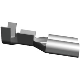 25 pcs - TE Connectivity FASTIN-FASTON .187 Uninsulated Female Spade Connector, Receptacle, 4.75 x 0.8mm Tab Size, 1mm² to 2.5