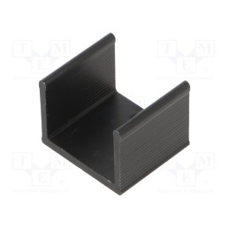 10 pcs : PR17/15/SE - Heatsink: extruded, U, TO220, black, L: 15mm, W: 17mm, H: 13mm, 28K/W
