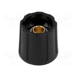 10 pcs : A2516040 - Knob, without pointer, ABS, Øshaft: 4mm, Ø16x15.5mm, black, A2516