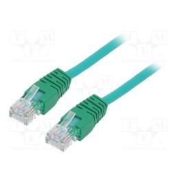 10 pcs : PP12-0.25M/G - Patch cord, U/UTP, 5e, stranded, CCA, PVC, green, 0.25m, 26AWG