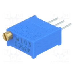 10 pcs : 3296W-1-103LF - Potentiometer: mounting, multiturn, 10kΩ, 500mW, THT, ±10%, linear