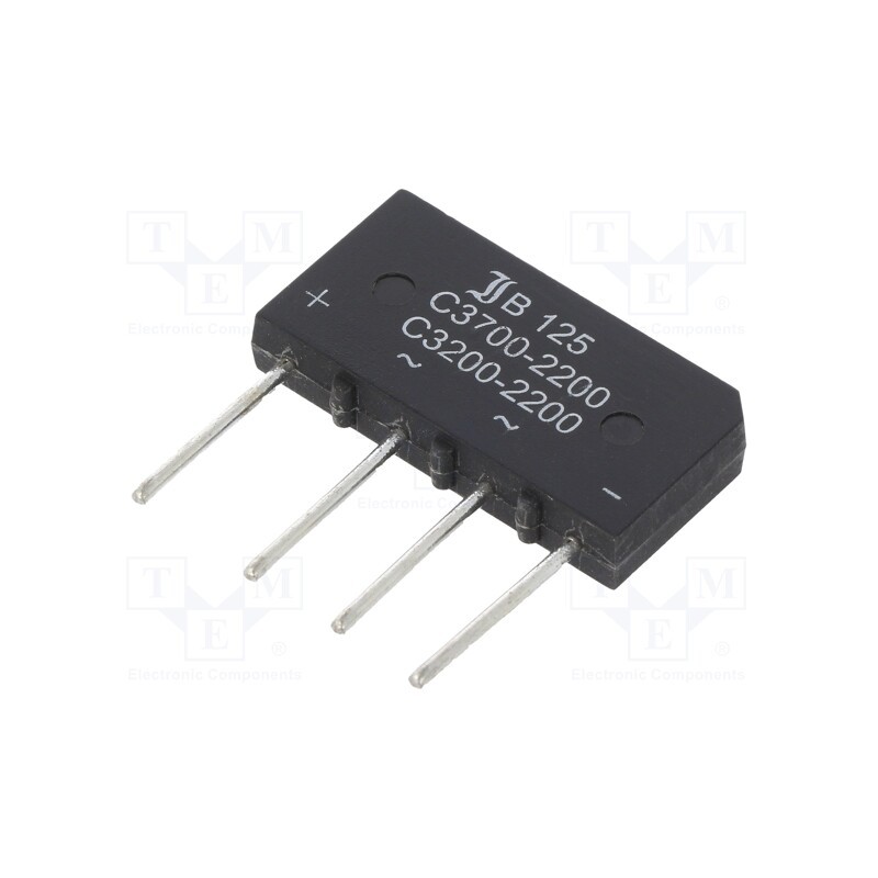 10 pcs : B125C3700A - Bridge rectifier: single-phase, Urmax: 250V, If: 3.7A, Ifsm: 150A