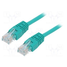10 pcs : PP12-0.5M/G - Patch cord, U/UTP, 5e, stranded, CCA, PVC, green, 0.5m, 26AWG