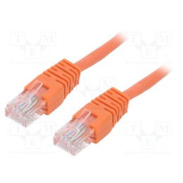 10 pcs : PP12-0.5M/O - Patch cord, U/UTP, 5e, stranded, CCA, PVC, orange, 0.5m, 26AWG