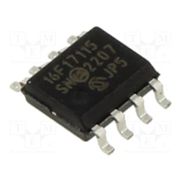 10 pcs : PIC16F17115-I/SN - IC: PIC microcontroller, 14kB, ADC,DAC,EUSART,I2C / SPI, SMD