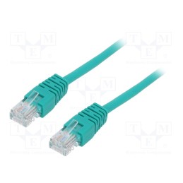 10 pcs : PP12-1.5M/G - Patch cord, U/UTP, 5e, stranded, CCA, PVC, green, 1.5m, 26AWG