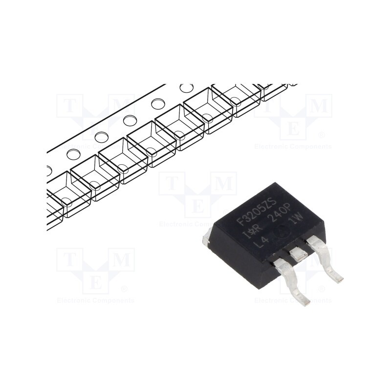 10 pcs : IRF3205ZSTRLPBF - Transistor: N-MOSFET, unipolar, 55V, 78A, Idm: 440A, 170W, D2PAK