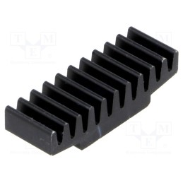 10 pcs : ICKSMDC10SA - Heatsink: extruded, black, L: 10mm, W: 30mm, H: 7.5mm, 26K/W, anodized