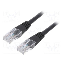 10 pcs : PP12-2M/BK - Patch cord, U/UTP, 5e, stranded, CCA, PVC, black, 2m, 26AWG