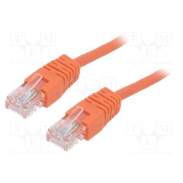 10 pcs : PP12-2M/O - Patch cord, U/UTP, 5e, stranded, CCA, PVC, orange, 2m, 26AWG