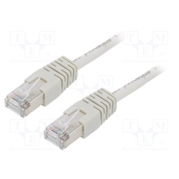 10 pcs : PP22-0.5M - Patch cord, F/UTP, 5e, stranded, CCA, PVC, grey, 0.5m, 26AWG