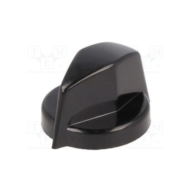 10 pcs : A1311860 - Knob, with pointer, thermoplastic, Øshaft: 6mm, Ø18.8x12.5mm