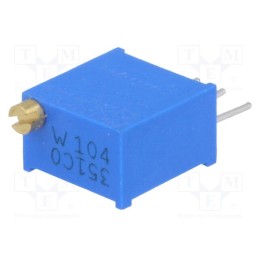 10 pcs : 3299W-1-104LF - Potentiometer: mounting, multiturn, 100kΩ, 500mW, THT, ±10%, linear