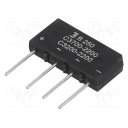 10 pcs : B250C3700A - Bridge rectifier: single-phase, Urmax: 600V, If: 3.7A, Ifsm: 150A
