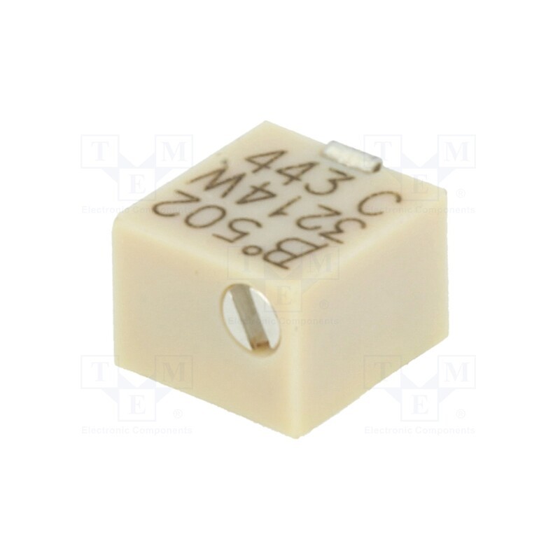 10 pcs : 3214W-1-502E - Potentiometer: mounting, vertical,multiturn, 5kΩ, 250mW, SMD, ±10%