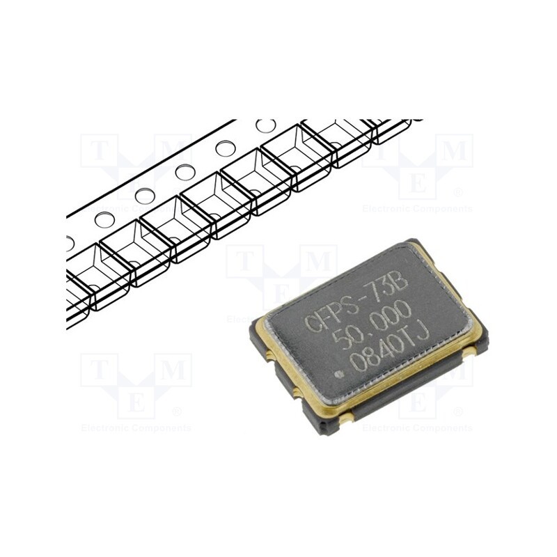 10 pcs : LFSPXO018044 - Generator: quartz, 50MHz, SMD, Dim: 7x5mm, 3.3V, ±50ppm, 0÷70°C