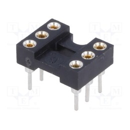 50 pcs : DS1001-01-06BT1NSF6X-JKB - Socket: integrated circuits, DIP6, Pitch: 2.54mm, precision, THT