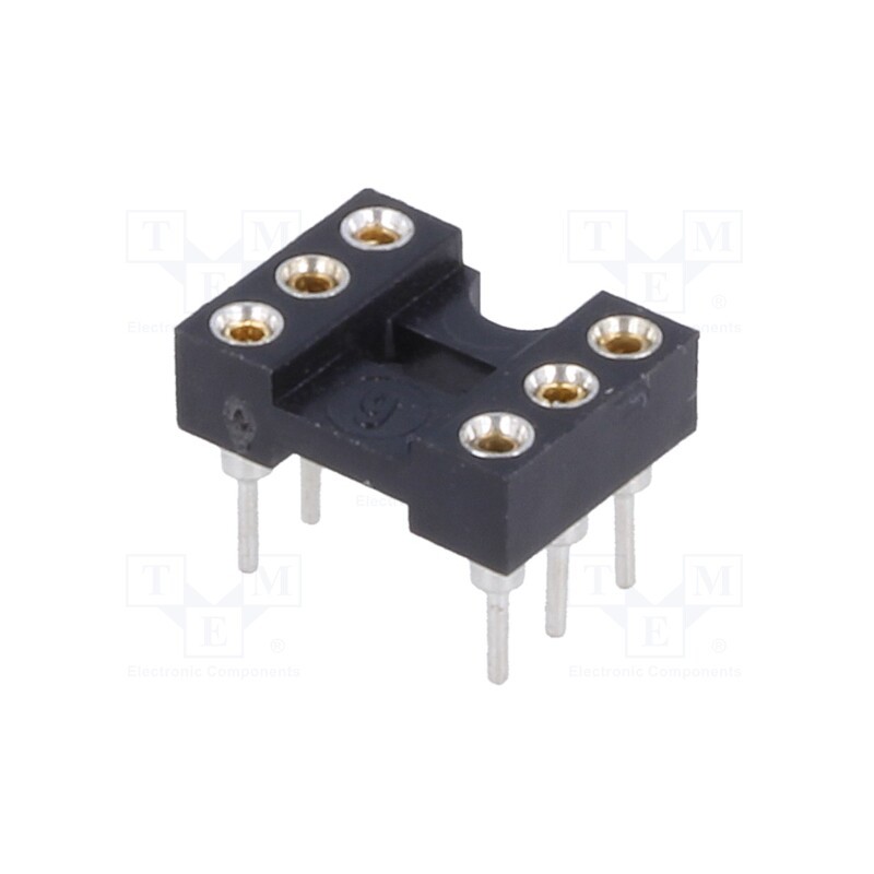 50 pcs : DS1001-01-06BT1NSF6X-JKB - Socket: integrated circuits, DIP6, Pitch: 2.54mm, precision, THT