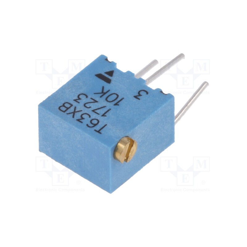 10 pcs : T63XB103KT20 - Potentiometer: mounting, multiturn, 10kΩ, 250mW, ±10%, linear, THT