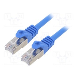 10 pcs : PP6-2M/B - Patch cord, F/UTP, 6, stranded, CCA, PVC, blue, 2m, RJ45 plug, 26AWG