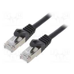 10 pcs : PP6-2M/BK - Patch cord, F/UTP, 6, stranded, CCA, PVC, black, 2m, RJ45 plug, 26AWG