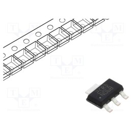 10 pcs : LM1117IMP-5.0/NOPB - IC: voltage regulator, LDO,fixed, 5V, 0.8A, SOT223, SMD,