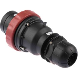 1 pcs - Scame IP66 Red Cable Mount 3P + N + E Power Connector Plug ATEX, IECEx, Rated At 64A, 346 - 415 V