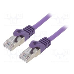 10 pcs : PP6-3M/V - Patch cord, F/UTP, 6, stranded, CCA, PVC, violet, 3m, RJ45 plug