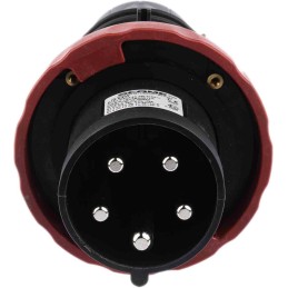 1 pcs - Scame IP66 Red Cable Mount 3P + N + E Power Connector Plug ATEX, IECEx, Rated At 64A, 346 - 415 V