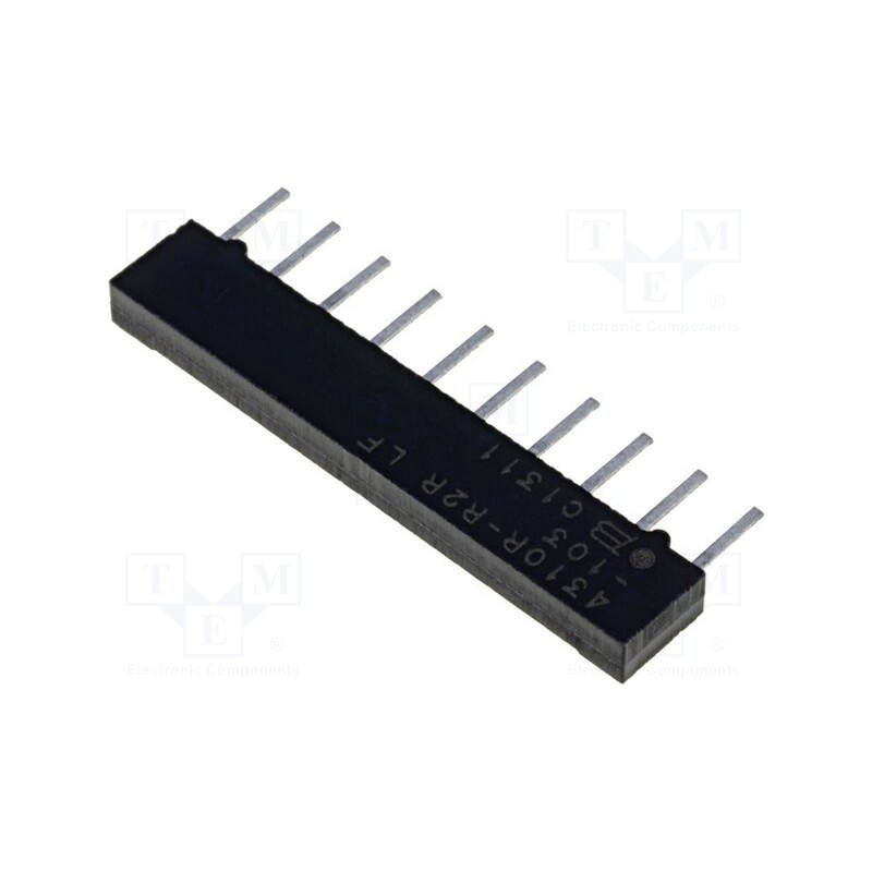 10 pcs : 4310R-R2R-103LF - Resistor network: Y, THT, 10kΩ, ±2%, 1.25W, No.of resistors: 5, 100V