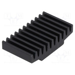 10 pcs : ICKSMDC17SA - Heatsink: extruded, black, L: 17mm, W: 30mm, H: 7.5mm, 17K/W, anodized