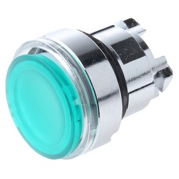 1 pcs - Schneider Electric Harmony XB4 Series Green Spring Return Push Button Head, 22mm Cutout, IP66, IP67, IP69K