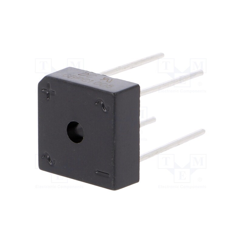 10 pcs : GBPC1008 - Bridge rectifier: single-phase, Urmax: 800V, If: 10A, Ifsm: 175A