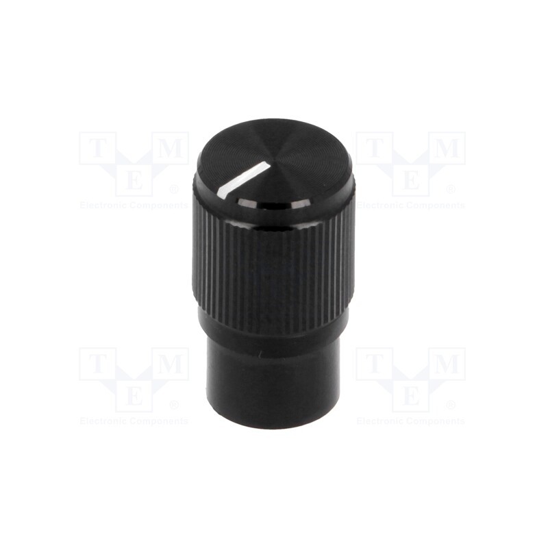 10 pcs : FC7257 - Knob, with pointer, aluminium,plastic, Øshaft: 6mm, Ø10.7x19mm