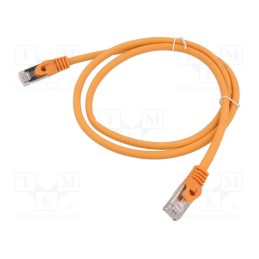 10 pcs : PP6A-LSZHCU-O-1.5M - Patch cord, S/FTP, 6a, solid, Cu, LSZH, orange, 1.5m, 27AWG