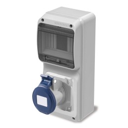 1 pcs - RS PRO IP44 Grey 2P + E Industrial Power, Rated At 16A, 230 V